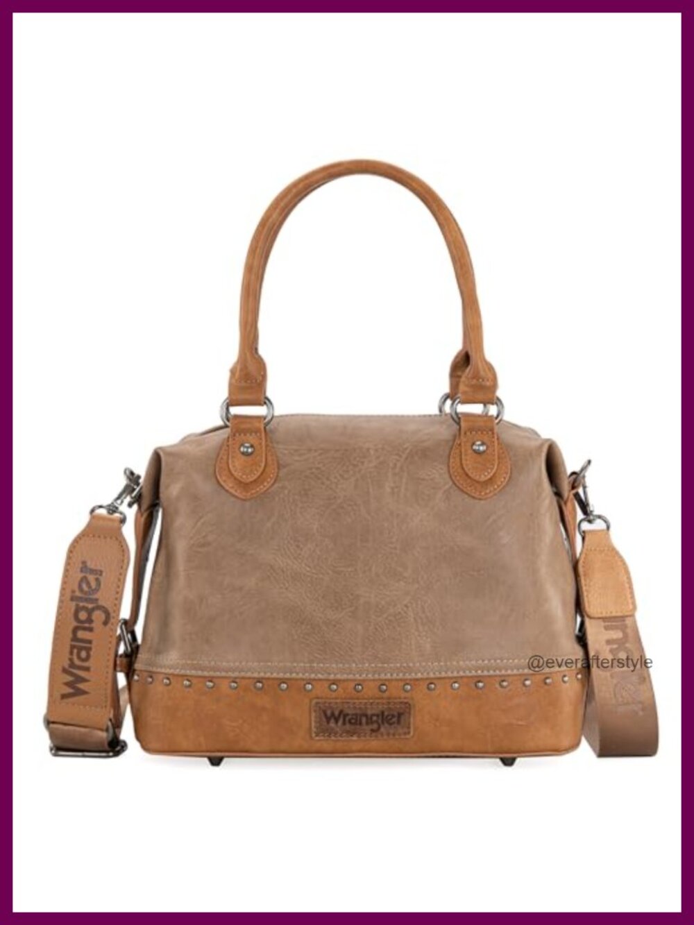 Faux Leather Western Doctor Satchel Top Handle Shoulder Bag Barrel Purse